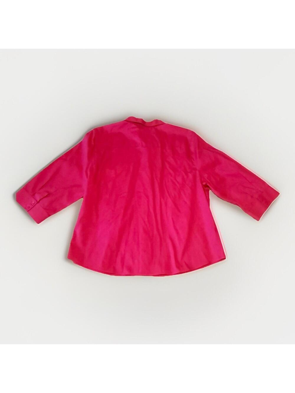 Chicos 3P No Iron Stain Shield Pink Button Up Shirt Blouse Women US Size 16/18P - Picture 2 of 8